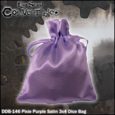 LAST STAND CONVERTIBLES - Pixie Purple Satin 3x4 Dice Bag