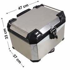 BAULE MOTO 57L GRIGIO ALLUMINIO TOP CASE UNIVERSALE