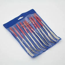10Pcs 7" inch 180mm x5mm Diamond Coated Riffler File Files Set Jewelry Repair