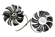 Pair Fans Cooler Fan For Powercolor Red Dragon RX470 480 580 GA91B2U 87MM