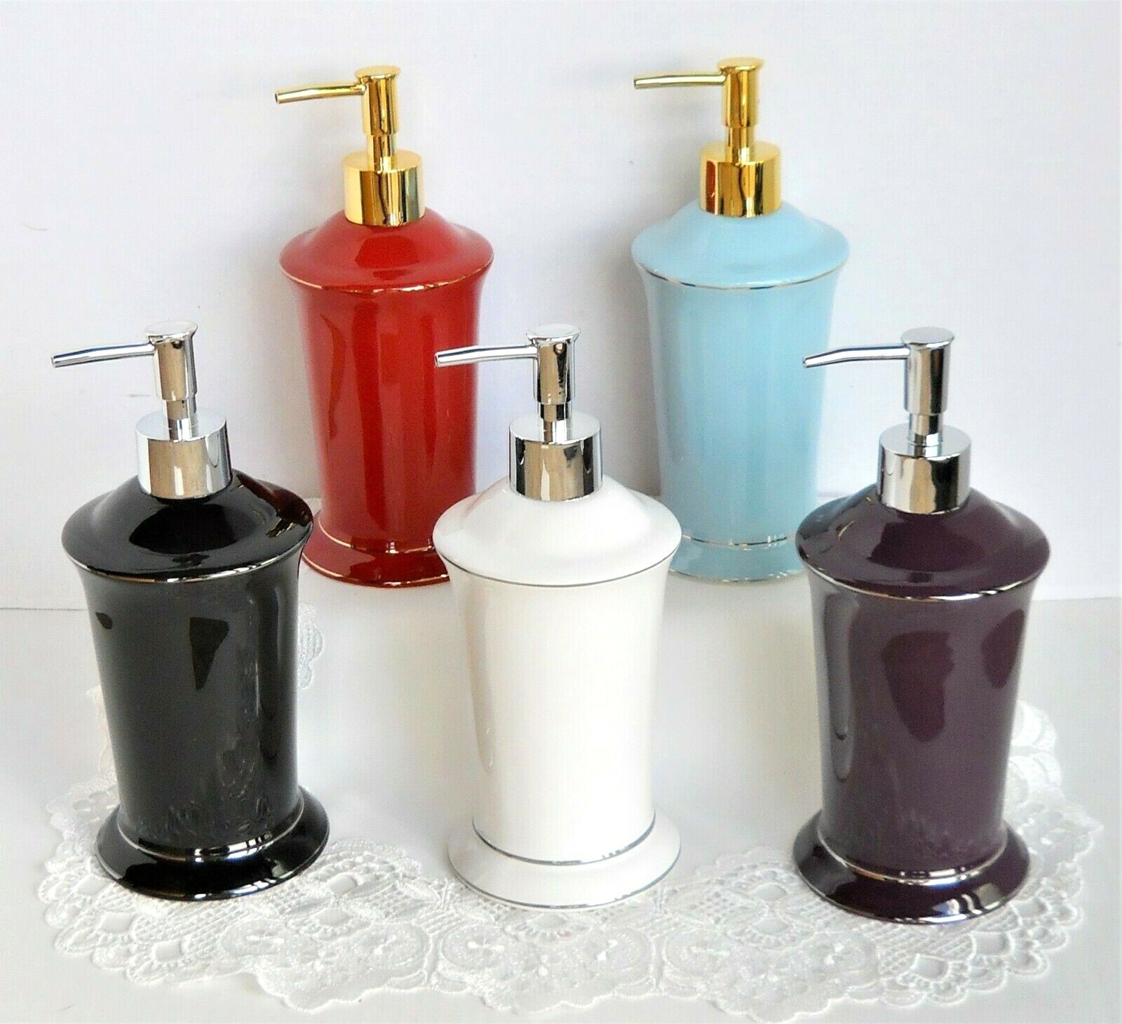 Creative Bath Regency Ceramic Lotion / Soap Dispenser Various Colors