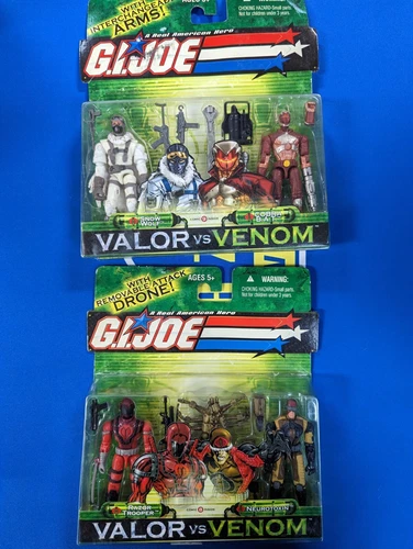 G.I. Joe Valor vs Venom SET OF 2 Razor Trooper/Neurotoxin/Snow Wolf/Cobra B.A.T.