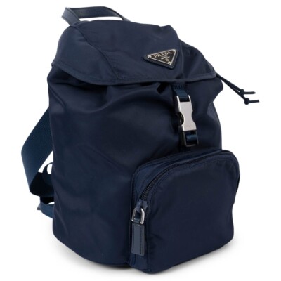 PRADA　VELA  BLEU (リュックサック) 69841 auth PRADA Baltico blue nylon Vela Small Backpack Bag