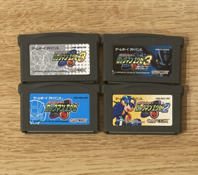 Nintendo Game Boy Advance Rockman Exe 1.2.3.3 Schwarz 4 Set Japanisch Gebrauc...