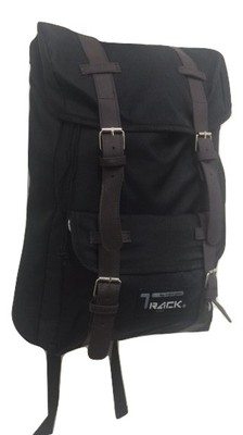 Black Backpack Bag Back Pack Fashion Rucksack Drawstring Closure Day Bag School