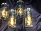 6 CULVER SARATOGA hiball tumbler GLASSES turquoise 22 kt GOLD VINTAGE midcentury — photo 5