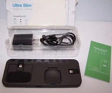 3 in 1 Charging Station for Multiple Devices Apple ~ Ultra Slim ~ BLACK
