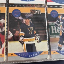 1990-91 Pro Set #260 Jeff Brown St Louis Blues