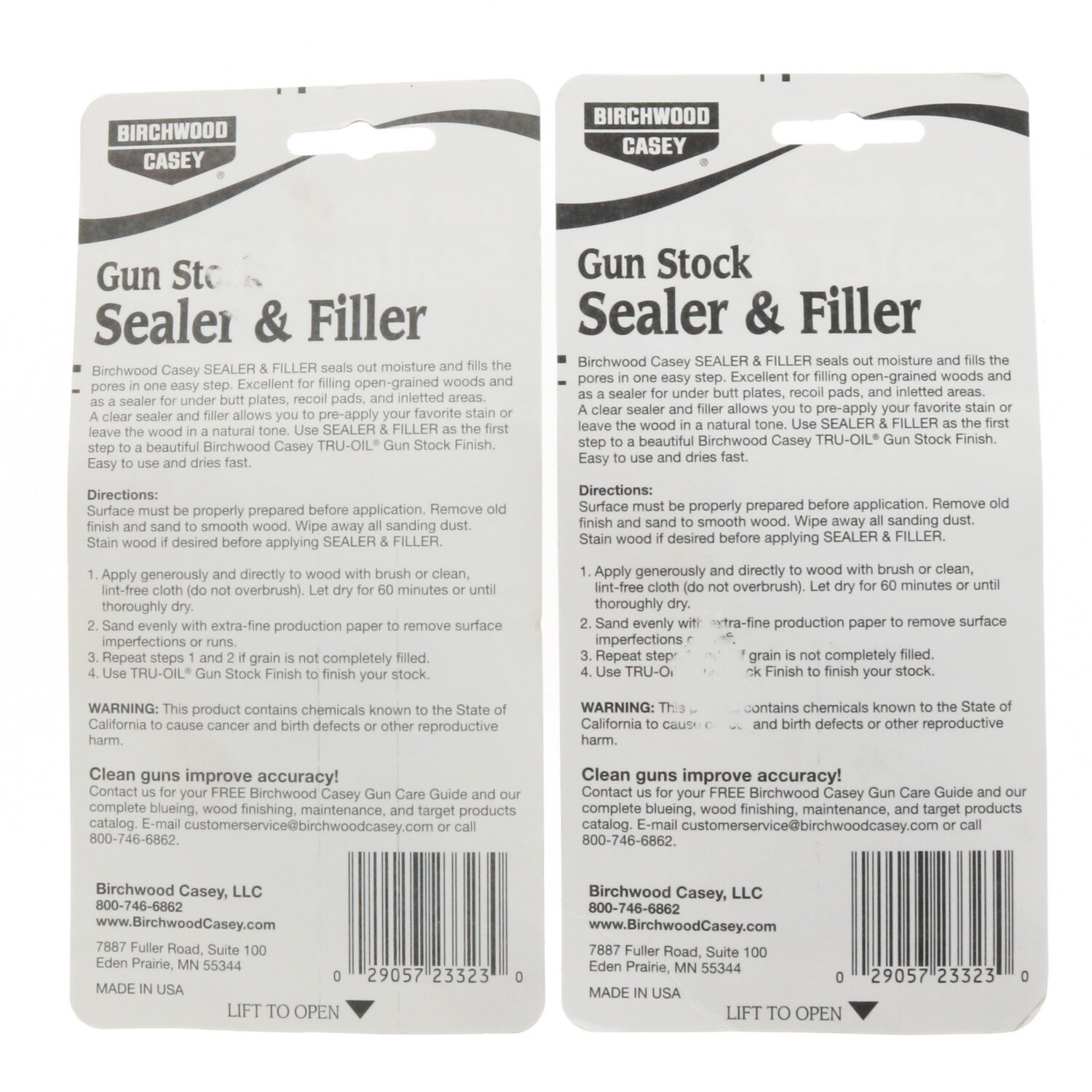 Birchwood Casey Gun Stock Clear Sealer & Filler 3oz. Bottle 23323 2