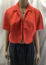 NOS Hal Hardin Red Open Poly Rayon Bolero See Photos For Size MFC230412/BB1