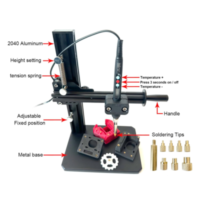 Vertical Heat Pressing Machine,Heat Set Insert Tool,Brass Inserts
