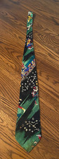Men's Vintage 1991 Nicole Miller Silk Football Necktie / Hand Sewn