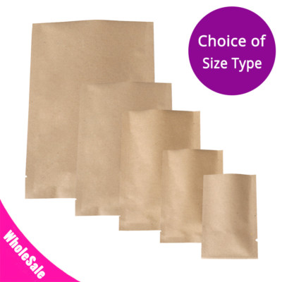 Eco friendly Kraft Paper Heat Sealable Foil Mylar Bottom Filled Pouch Sachet