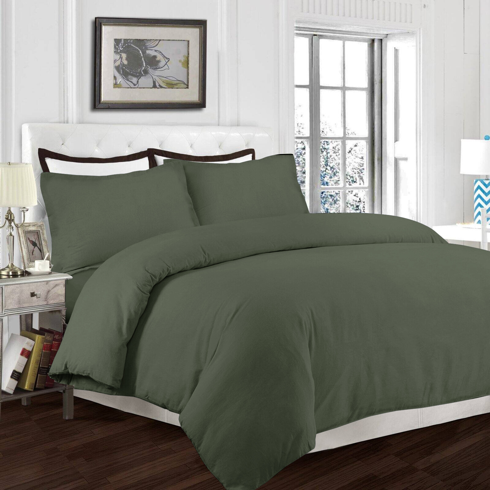 100 Egyptian Cotton Duvet Quilt Cover Set Single Double King Size Bed