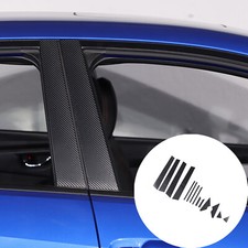 14pcsset Carbon Fiber Window Center Pillar Panel Sticker For Subaru Wrx 2022-23