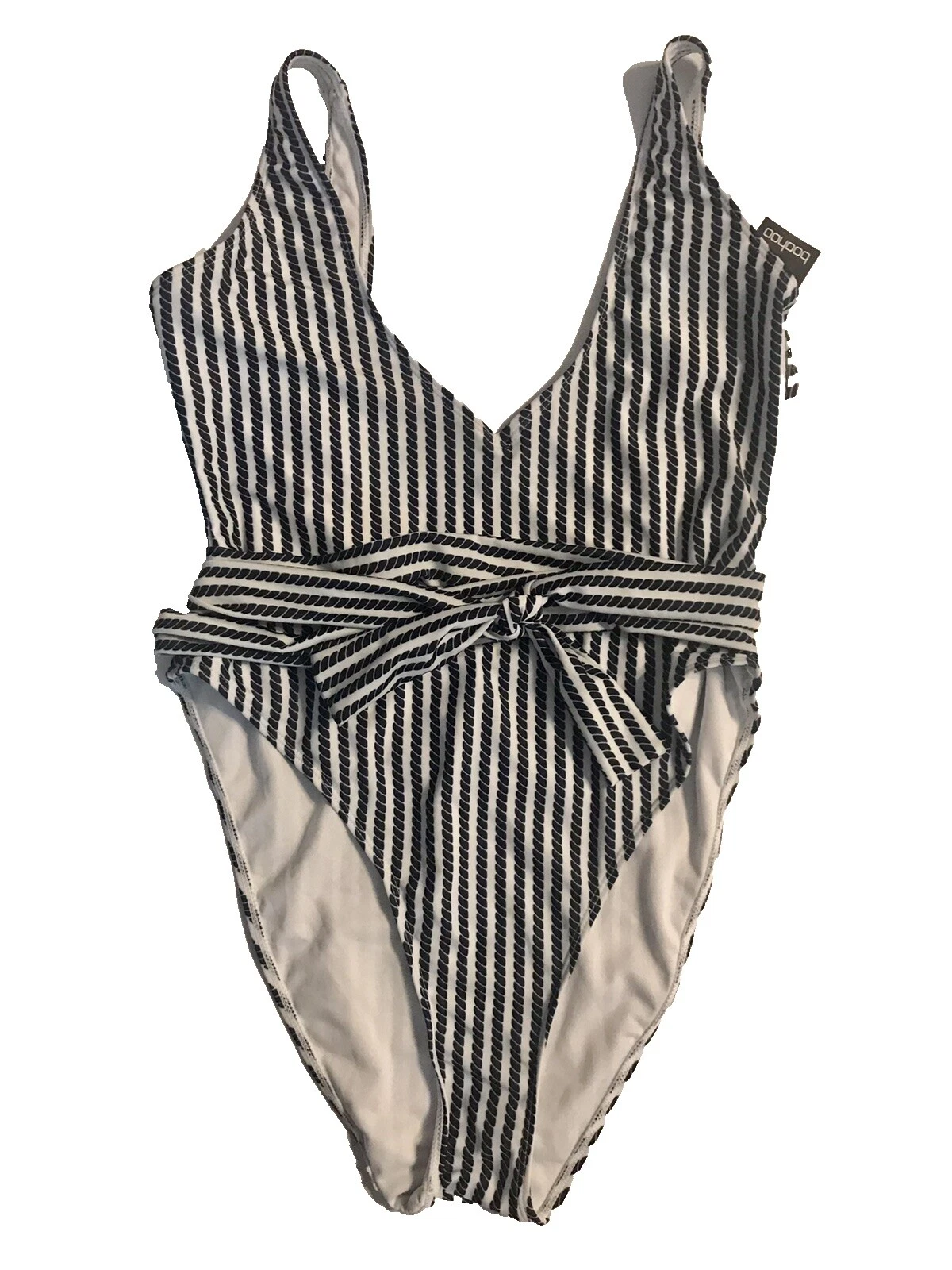 Traje de baño a rayas blancas Boohoo para De mujer