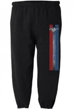 Ford Mustang Stripe black sweats tracksuit jogging training pants sweatpants