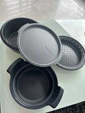 Tupperware micro combi gourmet Microwellen Koch Geschirr grau anthrazit wie NEU