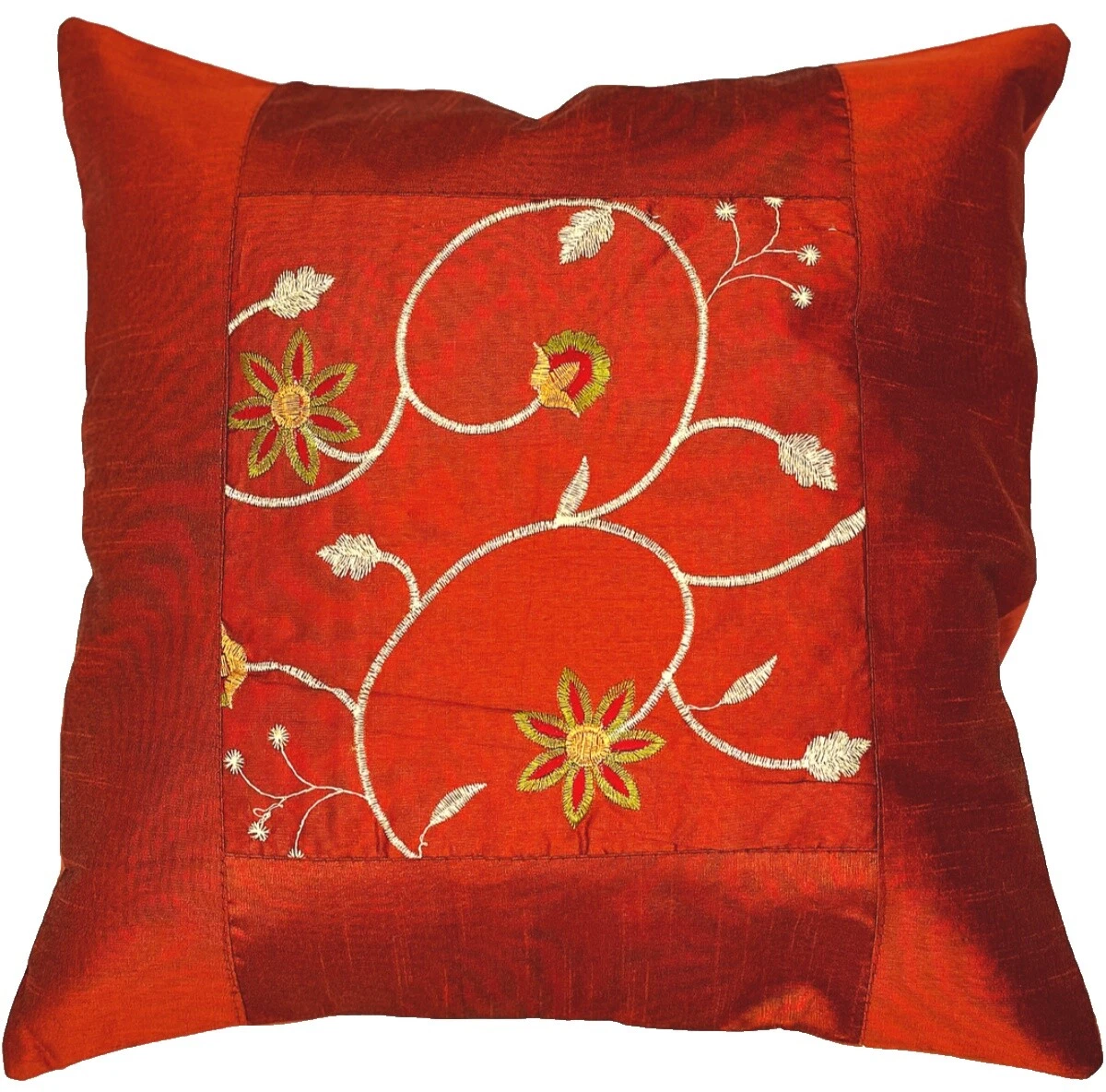Silk Blend Embroidered Home Décor Pillows