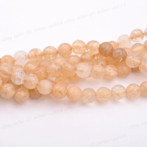 Wholesale Natural Gemstone FACETED Round Spacer Loose Beads 4MM 6MM 8MM 10MM - Picture 115 of 135