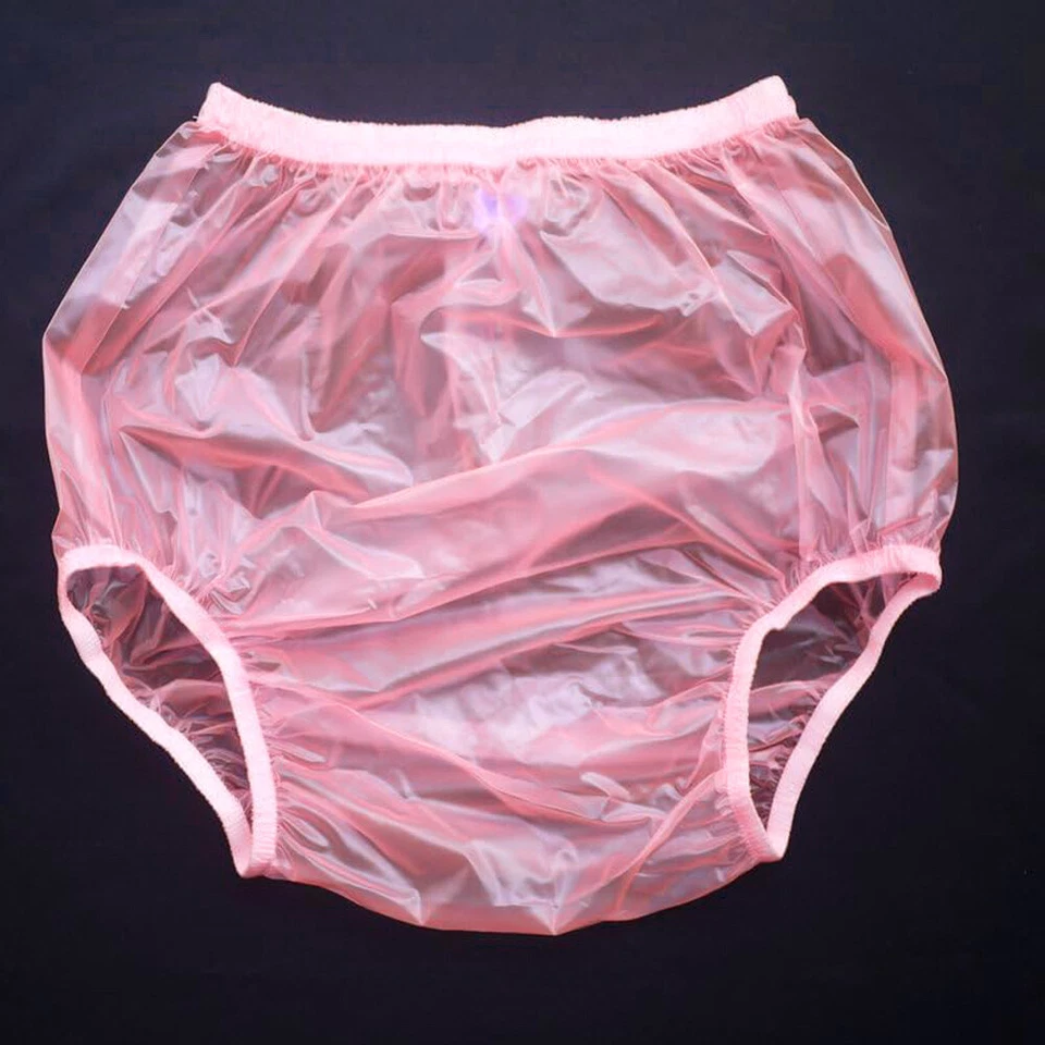 Pantalón de plástico de vinilo suave impermeable para adultos pañales incontinencia ropa interior reutilizable Foto 2 de 3