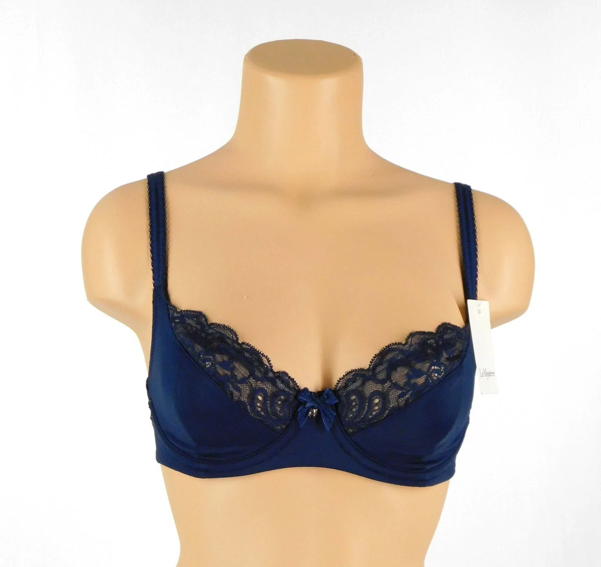 NWT Le Mystere Sophia Classic 3 Part Cup Underwire Bra 2735 Blue