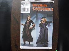 Simplicity Sew Pattern Costume Woman Girl Medieval Cosplay Dress Renaissance Unc