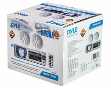 Pyle PLMRKT36WT Marine Bluetooth Media Player AM FM MP3 SD USB Aux  Speakers