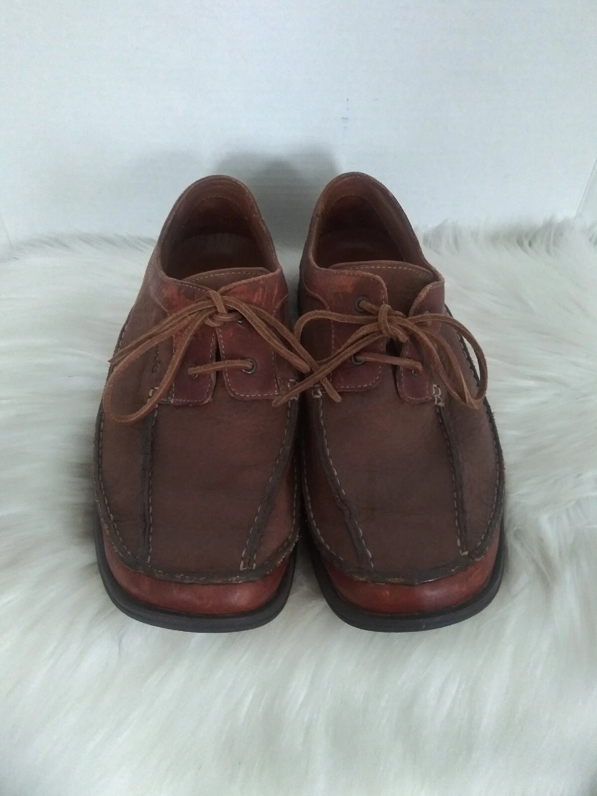 Scarpe Oxford Clarks da uomo taglia 11 5 35512 marroni in pelle