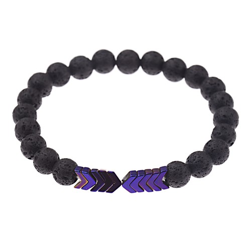 8MM Natural Mens Womens Spartan Helmet Buddha Hamsa Lava Stone Beads Bracelets - Picture 54 of 133