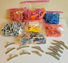 Vintage Permanent wave PERM Rods With Metal GOODY Clips HUGE LOT