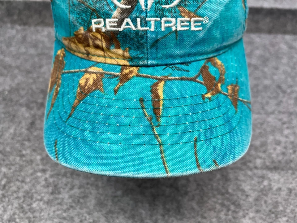 Realtree 帽子 背带 成人 均码 蓝色迷彩 100% 棉 露营狩猎 — 第 3/4 张图片