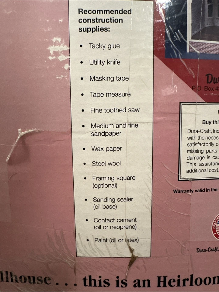 Kit de casa de muñecas de madera Dura-Craft vintage Mansión de San Francisco SF 555 NOS Foto 4 de 4