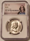1961 Franklin Half Dollar MS64 NGC Portrait Label
