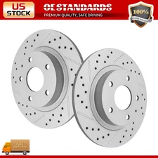 278mm Rear Disc Drilled Brake Rotors for 2014 2015 2016 - 2021 Mazda 6