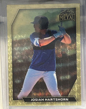 Marketplace image: #1/1 JOSIAH HARTSHORN LEAF METAL GOLD CIRCLES VINYL SUPERFRACTOR SUPERPRISM CUBS