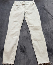 7 For All Mankind Skinny Women's Jeans Size 26 Mint Green Flex Raw Hem 26X26