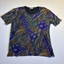 Vintage Jostar Women’s Pullover Shirt Abstract Size Medium M USA Made Stretch