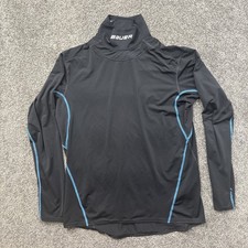 Mens M Bauer Kevlar Neck Guard Hockey Base Layer Shirt Cut Resistant 1042925