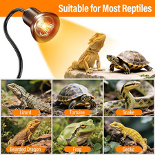 Reptile Heat Lamp with Clamp UVA UVB Light Intelligent Cycle Timer for Turtle