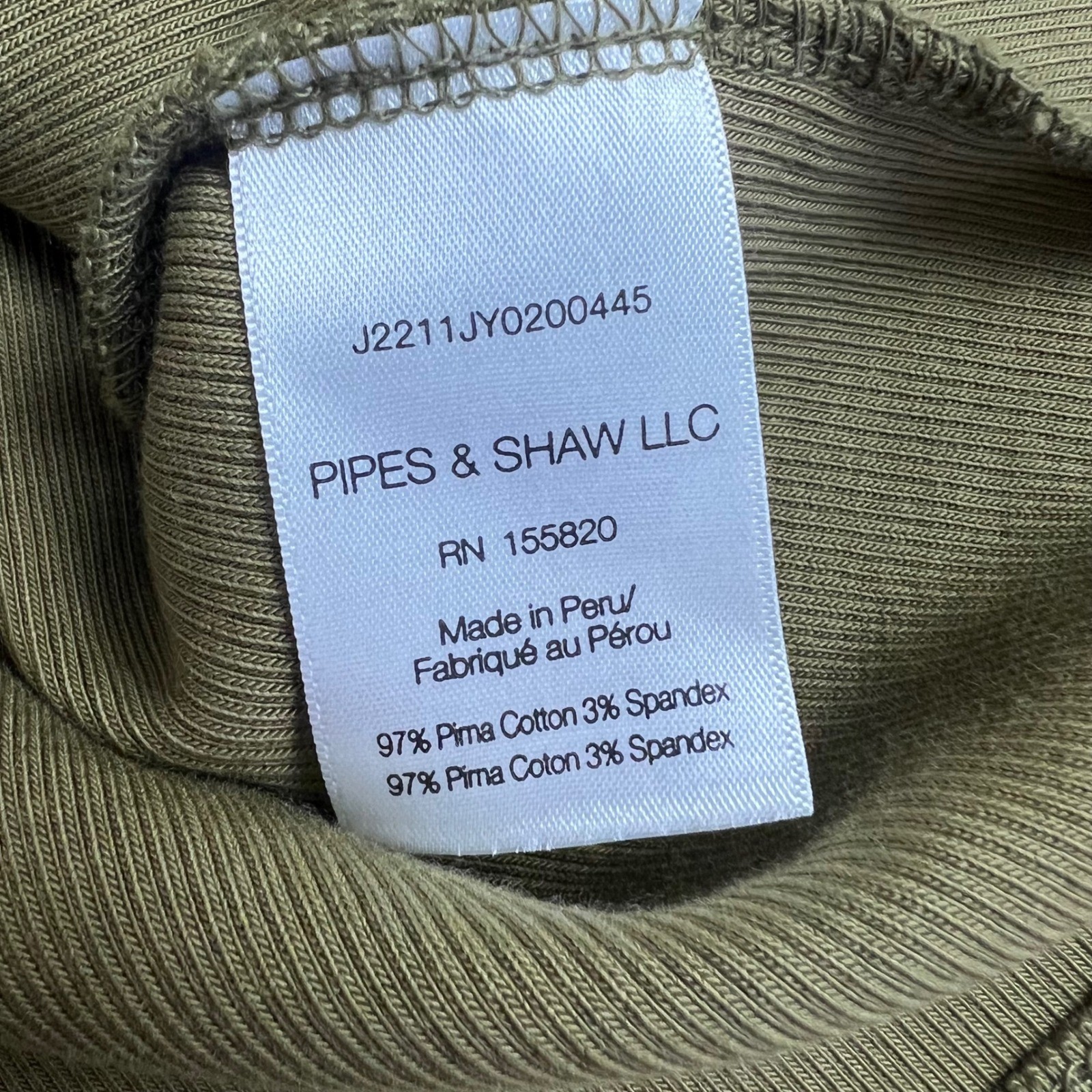 Veronica Beard Jeans Olive Green Ribbed Puff Sleeve Turtleneck Top Size Medium