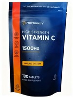 Horbaach Vitamin C Tablets 1500mg, 180 Count, High Strength