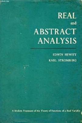 Real and Abstract Analysis Hardcover E., Stromberg, K. Hewitt