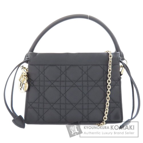 CHRISTIAN DIOR Lady Dior Milly 2WAY Handbag Calf Ladies Used