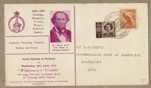 Australia 1950 RGSAQ Simon Scott Grand Opening at Nanango Cover