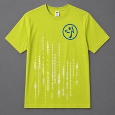 Zumba Wear Lime Green Graphic TShirt OSFM Music Dance Zwag Workout Active Casual
