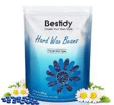Bestidy Hard Wax Beads for Hair Removal, Waxing Beads for Coarse Hair, 500g Refi