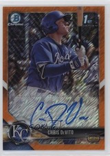 2018 Bowman Chrome Orange Shimmer Refractor 16/25 Chris DeVito #CPA-CD Auto 13iq