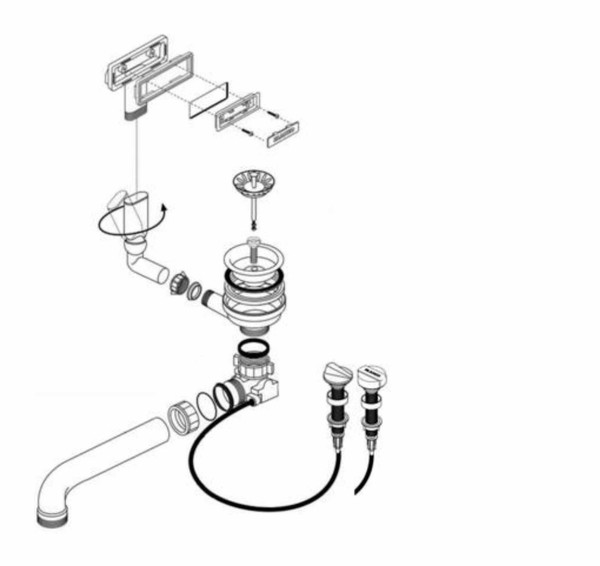 Blanco Ablaufgarnitur 1 X 3,5'' Sieb Mit Ablauffernbedienung C-Overflow®-image