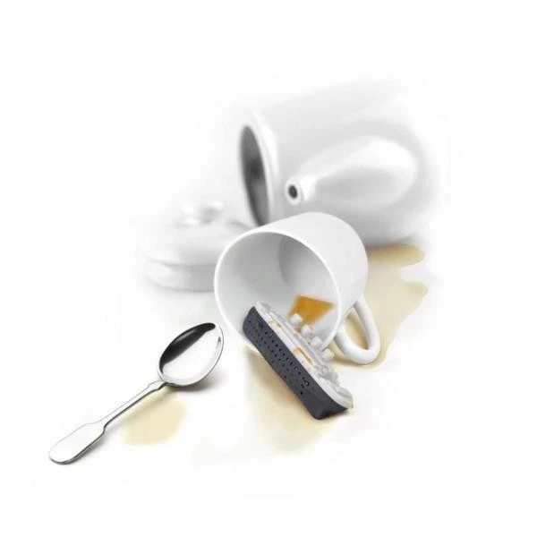 Filtro de té colador en forma de barco modelo Titanic diseño fresco Foto 3 de 4